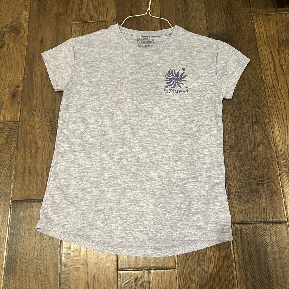 Light blue Patagonia shirt. Super soft weathered blue